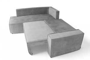 Γωνιακός Καναπές-Κρεβάτι Fabio με αποθηκευτικό χώρο, Γκρι - Αριστερή Γωνία - BOG4589