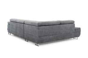 Γωνιακός καναπές/Κρεβάτι Anna L/ Γκρι/Ασημί πόδια/ Αριστερή γωνία/271x98x201 BOG5322