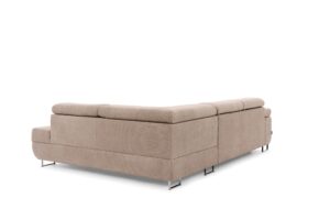 Γωνιακός καναπές/Κρεβάτι Anna L/ Μπεζ/Ασημί πόδια/Δεξιά γωνία/271x98x201 BOG5307