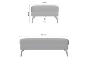 Πουφ Elen/ Γκρι/ 120x45x70 BOG5677
