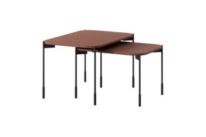 Τραπεζάκι Σαλονιού Sorena κεραμιδί 60x40x45cm με μαύρα πόδια - BOG4589