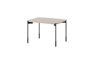 Τραπεζάκι Σαλονιού Sorena Μπεζ 60x40x45cm με μαύρα πόδια - BOG4589