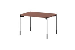 Τραπεζάκι Σαλονιού Sorena Κεραμιδί 70x50x45cm με μαύρα πόδια - BOG4589