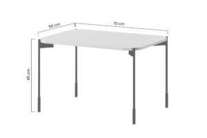 Τραπεζάκι Σαλονιού Sorena Λαδί 70x50x45cm με μαύρα πόδια - BOG4589