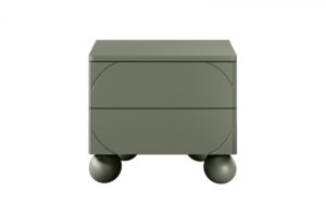Κομοδίνο Sorena Λαδί 49x55x45cm με στρογγυλά πόδια - BOG4589