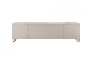 Έπιπλο Τηλεόρασης Sorena II Μπεζ 200x57x45cm με στρογγυλά πόδια & 2 εσωτερικά συρτάρια - BOG4589