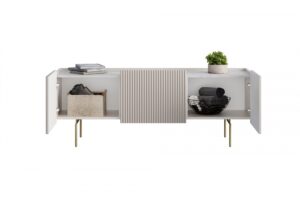 Έπιπλο Τηλεόρασης Malme Κρεμ + Χρυσά Πόδια 150x57x42cm - BOG4589