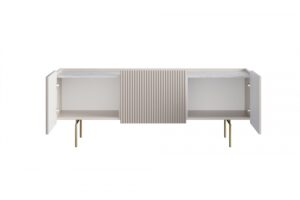 Έπιπλο Τηλεόρασης Malme Κρεμ + Χρυσά Πόδια 150x57x42cm - BOG4589