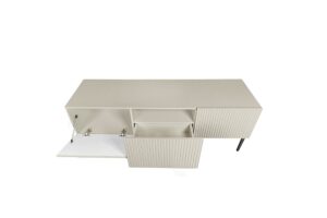 Έπιπλο Τηλεόρασης Niki Μπεζ + Μαύρα Πόδια 150x53x45cm με 3 ντουλάπια - BOG4589