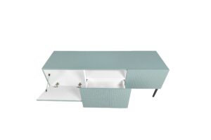 Έπιπλο Τηλεόρασης Niki Γαλάζιο + Μαύρα Πόδια 150x53x45cm με 3 ντουλάπια - BOG4589