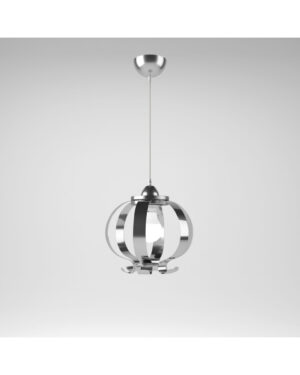 Φωτιστικό Κρεμαστό Genoa Μονόφωτο Μεταλλικό Χρώμιο Ε27 30x30x80cm