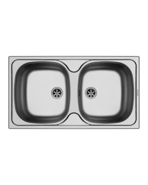 Νεροχύτης 2B Bradford pyramis 78X43.5cm Ενθετος με δύο γούρνες