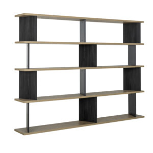 Alana βιβλιοθήκη 220x32x163εκ. Artisan Oak / Black thread