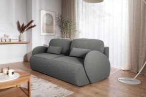 Διθέσιος Καναπές-Κρεβάτι Daniela με αποθηκευτικό χώρο 212x88x108cm Γκρι Σκούρο - BOG4215