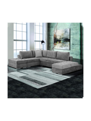 Γωνιακό Σαλόνι Π Artemis, αναστρέψιμος, γκρι  350x300 200Χ60