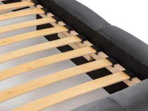 Επενδυμένο κρεβάτι Wizko 140Χ200Χ 112 CM ΜΑΥΡΟ