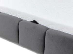 Επενδυμένο κρεβάτι Wizko 140Χ200Χ 112 CM ΜΑΥΡΟ