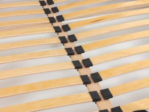 Επενδυμένο κρεβάτι Wizko 140Χ200Χ 112 CM ΜΑΥΡΟ