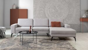 Γωνιακός Καναπές-Κρεβάτι Elento Mini Γκρι-Μπεζ με αποθηκευτικό 291x176x88cm - Δεξιά Γωνία - BOG6543