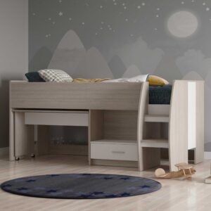 Nano κρεβάτι πολυμορφικό κρεβάτι με γραφείο 205x121x104εκ. ( για στρώμα 90x200εκ. )  Shannon Oak / Λευκό