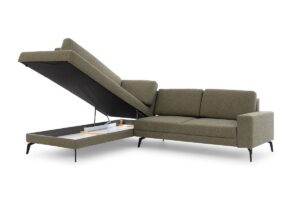 Γωνιακός Καναπές-Κρεβάτι Elento L Λαδί με αποθηκευτικό 284x219x88cm - Αριστερή Γωνία - BOG6543