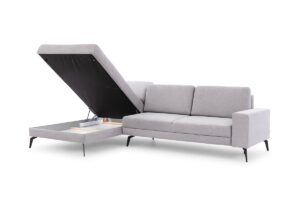 Γωνιακός Καναπές-Κρεβάτι Elento Mini Γκρι-Μπεζ με αποθηκευτικό 291x176x88cm - Αριστερή Γωνία - BOG6543