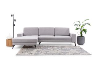 Γωνιακός Καναπές-Κρεβάτι Elento Mini Γκρι-Μπεζ με αποθηκευτικό 291x176x88cm - Αριστερή Γωνία - BOG6543