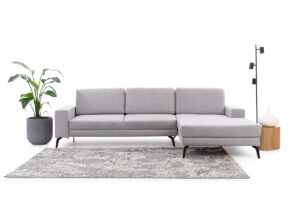 Γωνιακός Καναπές-Κρεβάτι Elento Mini Γκρι-Μπεζ με αποθηκευτικό 291x176x88cm - Δεξιά Γωνία - BOG6543