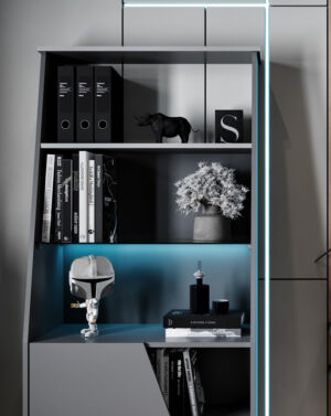 Venom βιβλιοθήκη gaming 72x34x185εκ. Μαύρο