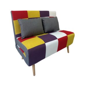 SARA PATCHWORK ΥΦΑΣΜΑ ΚΑΝΑΠΕΣ/ΚΡΕΒΑΤΙ 134Χ80Χ84εκ.