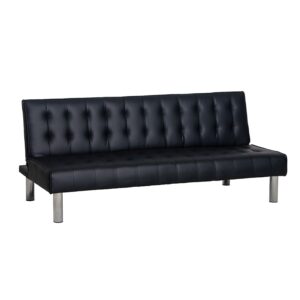 STATE BLACK PU ΚΑΝΑΠΕΣ-ΚΡΕΒΑΤΙ 180X79X74εκ.