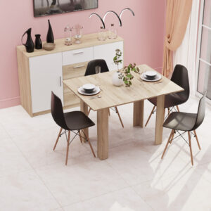 Τραπέζι Επεκτεινόμενο Κουζίνας Family Σονόμα-Ανθρακί 90x60x77cm