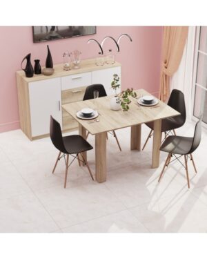 Τραπέζι Επεκτεινόμενο Κουζίνας Family Σονόμα-Ανθρακί 90x60x77cm