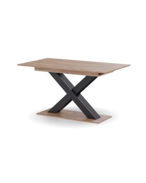 Τραπέζι Επεκτεινόμενο Cross Χρυσό Δρυς-Ανθρακί 150-185x85x76.2cm