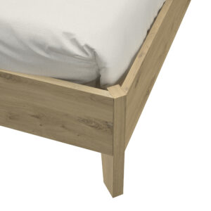 Rivoli κρεβάτι διπλό 249x208x93εκ. ( για στρώμα 160x200εκ. ) με δύο κρεμαστά κομοδίνα , κρυφό φωτισμό στα κομοδίνα Artisan Oak / Black