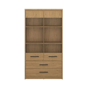 Βιτρίνα Pavi Βελανιδιά με 2 συρτάρια 84.3x33.8x156.4cm