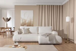 Γωνιακός Καναπές - Κρεβάτι Conor με αποθηκευτικό χώρο, Λευκό 264x84x163cm - Δεξιά Γωνία - BOG4657