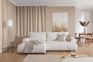 Γωνιακός Καναπές - Κρεβάτι Conor με αποθηκευτικό χώρο, Λευκό 264x84x163cm - Αριστερή Γωνία - BOG4657