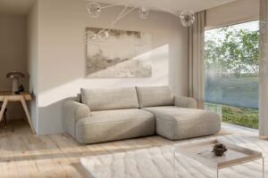 Γωνιακός Καναπές - Κρεβάτι Conor με αποθηκευτικό χώρο, Λευκό 264x84x163cm - Δεξιά Γωνία - BOG4657