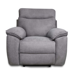 Boston πολυθρόνα Relax με ηλεκτρική ανάκλιση 101x100x102εκ. Γκρι Ανοιχτό ύφασμα