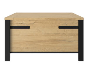 Cork τραπεζάκι σαλονιού 80x80x45εκ. με αποθηκευτικό χώρο Golden Oak / Μαύρο