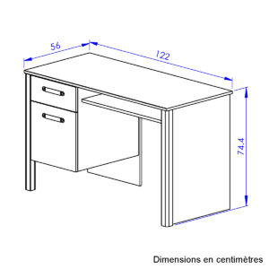Arthus Γραφείο με ένα συρτάρι και ένα ντουλάπι 122x56x75εκ. Artisan Oak / Black