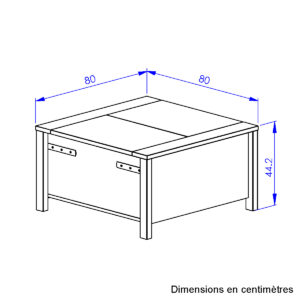Cork τραπεζάκι σαλονιού 80x80x45εκ. με αποθηκευτικό χώρο Golden Oak / Μαύρο