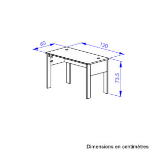 Faro γραφείο 120x60x74εκ. Blond Oak / Μαύρο