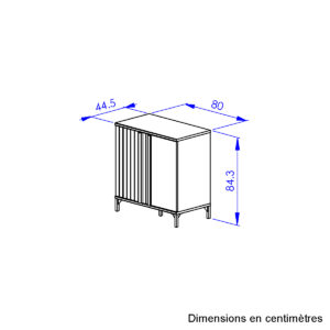 Faro ντουλάπι αποθήκευσης χαμηλό 80x45x85εκ. Blond Oak / Μαύρο