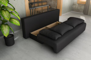 GEORGIA Καναπές κρεβάτι με αποθηκευτικό χώρο 194x93εκ. Ανθρακί