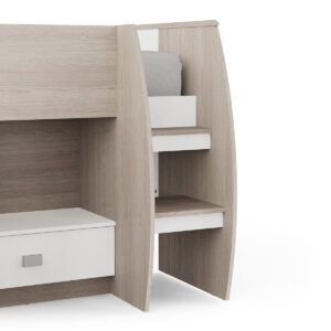 Nano κρεβάτι πολυμορφικό κρεβάτι με γραφείο 205x121x104εκ. ( για στρώμα 90x200εκ. ) Shannon Oak / Λευκό