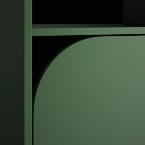 Ritmo βιβλιοθήκη με 2 πόρτες 45x40x200εκ. Πράσινο