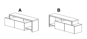 Craft έπιπλο τηλεόρασης με 2 πόρτες 155/136x45/36x50/33εκ. Artisan Oak / Πράσινο