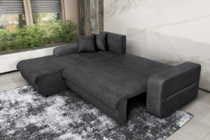 VIRGINIA Γωνιακός καναπές κρεβάτι με αποθηκευτικό χώρο 246x190εκ. MS08 Γκρι Αριστερή Γωνία